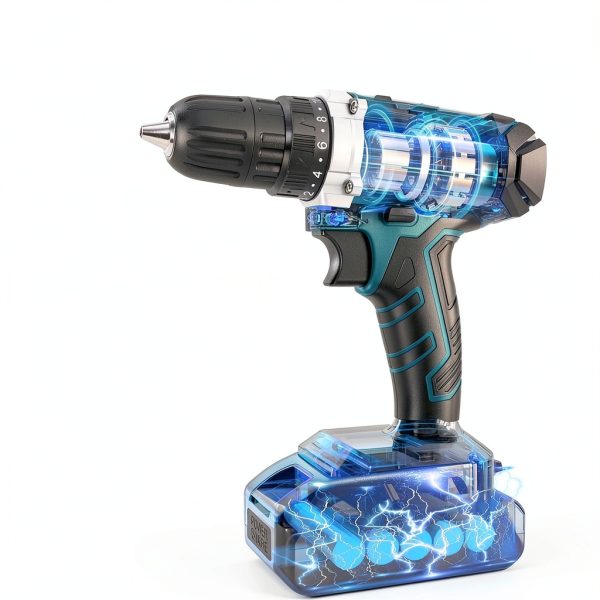 21V Cordless Drill Tool Kit by Sundpey 255-Piece Set with 2 Batteries-3