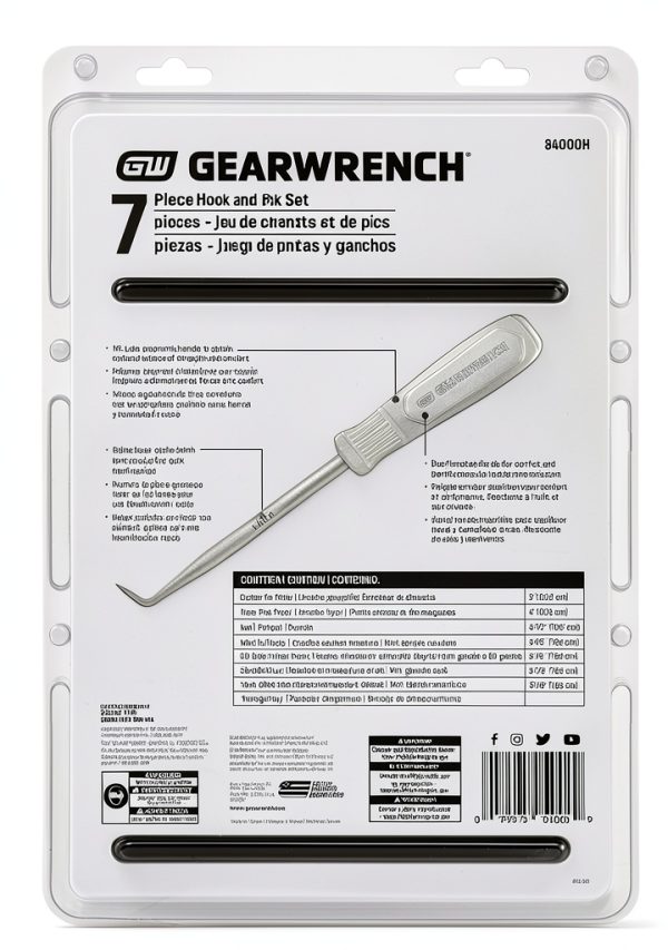 GEARWRENCH Hook & Pick Set 7-Piece Professional Tool Set 84000H-10