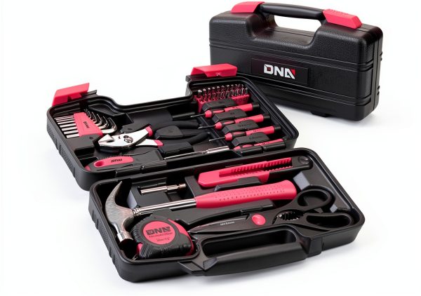 Household Tool Set DNA MOTORING 39-Piece Pink Kit Hex Keys & Bits-0