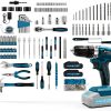 21V Cordless Drill Tool Kit by Sundpey 255-Piece Set with 2 Batteries-1