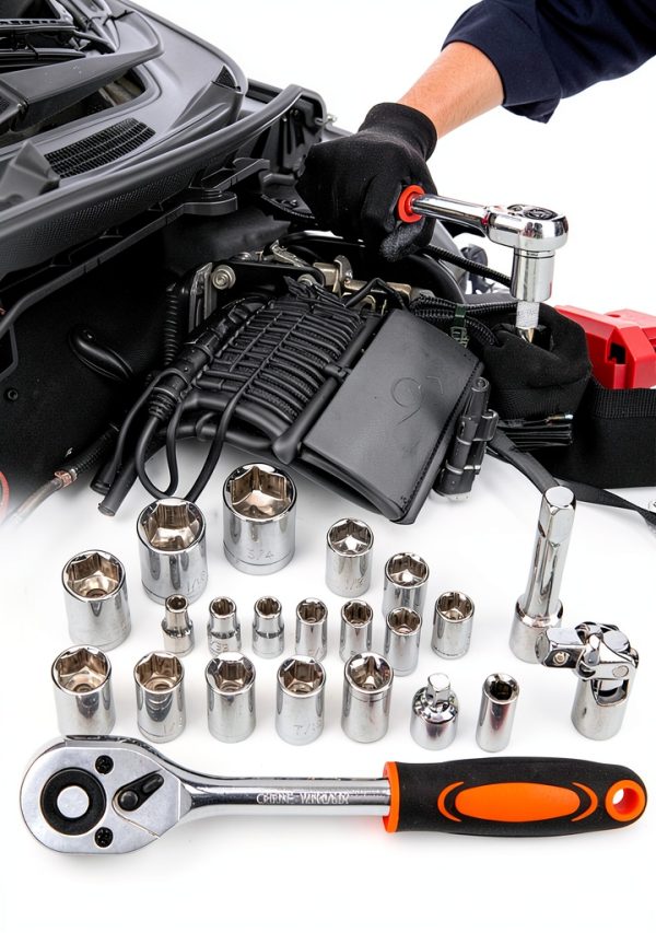 Tool Set 328-Piece by YingQu-International with Orange Drawer Case-4