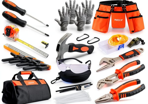 INCLY Kids Real Tool Set 95-Piece Hand Tools Kit with Belt & Bag-0