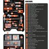 Tool Set 328-Piece by YingQu-International with Orange Drawer Case-1