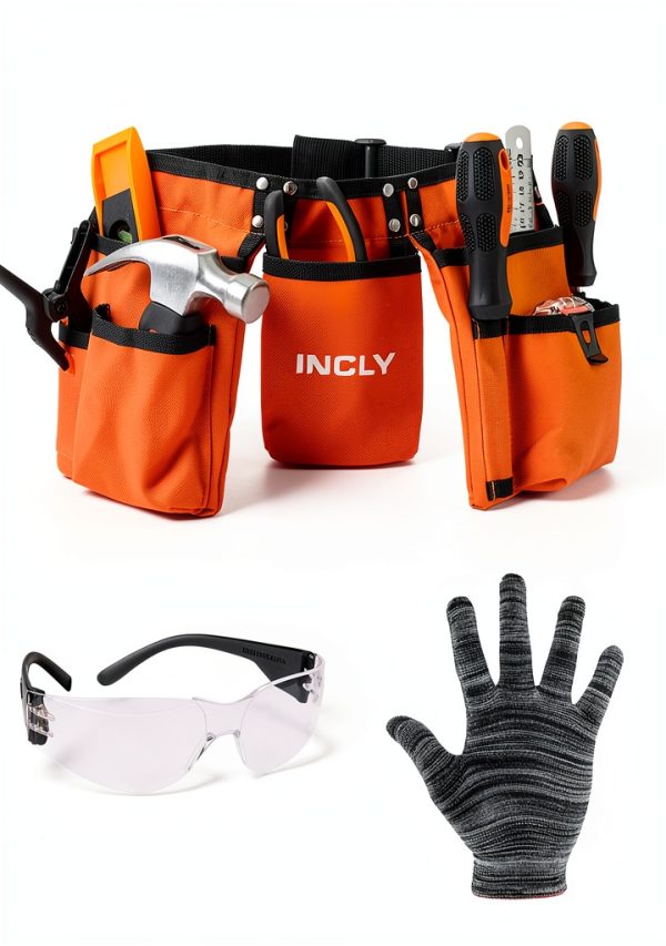 INCLY Kids Real Tool Set 95-Piece Hand Tools Kit with Belt & Bag-1