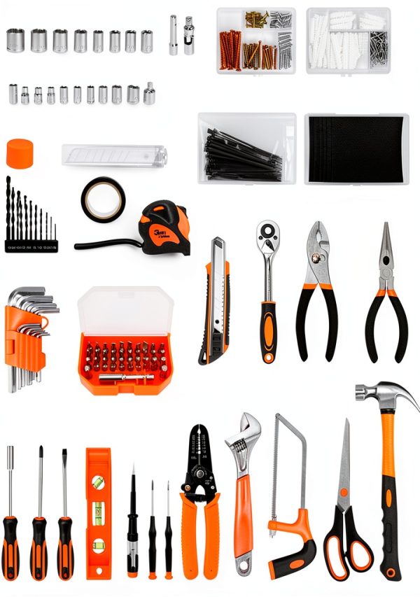 Tool Set 328-Piece by YingQu-International with Orange Drawer Case-2
