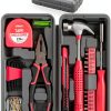 Hi-Spec Tool Set 25pc Pink Household DIY Kit for Women-0