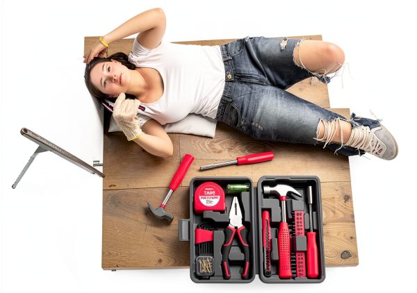 Hi-Spec Tool Set 25pc Pink Household DIY Kit for Women-4